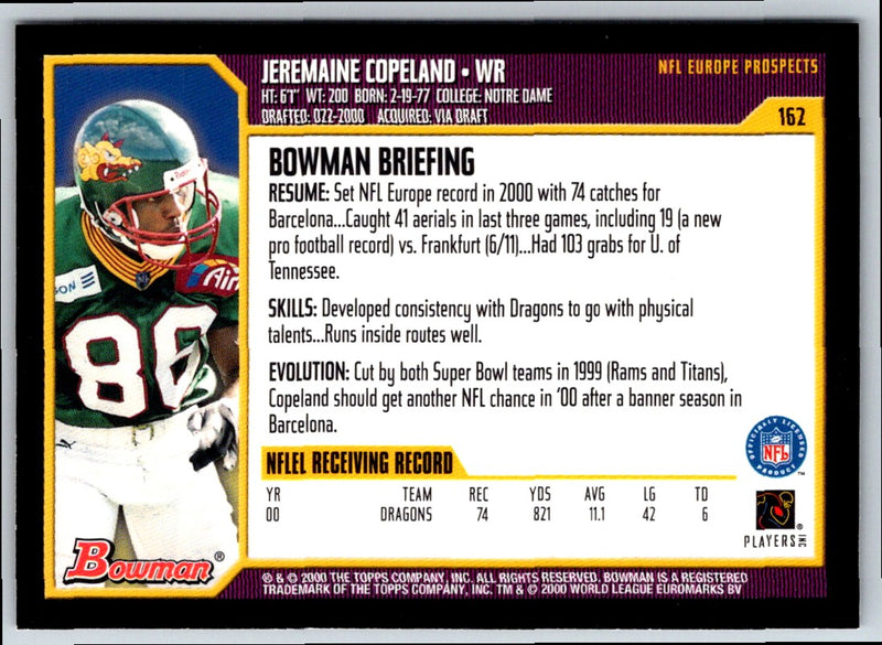 2000 Bowman Jeremaine Copeland