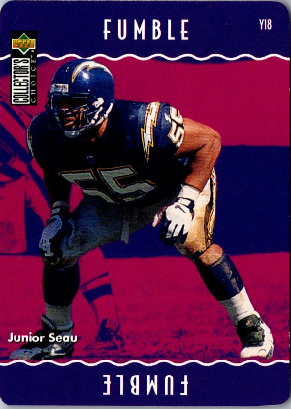 1996 Collector's Choice Update You Make The Play Junior Seau #Y18