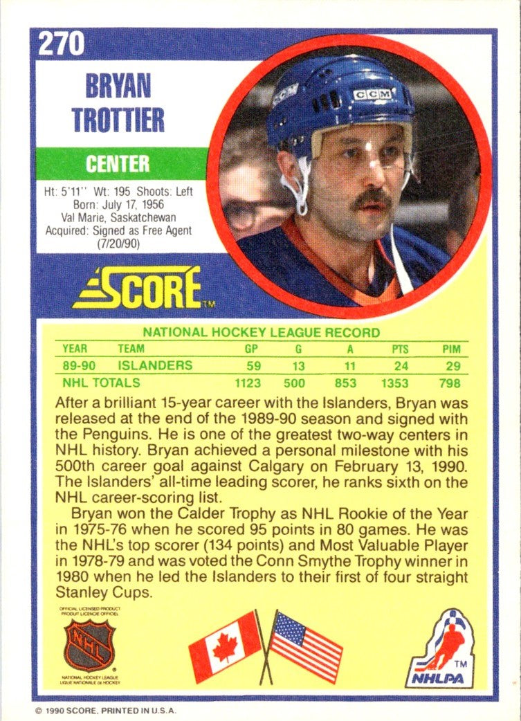 1990 Score Bryan Trottier