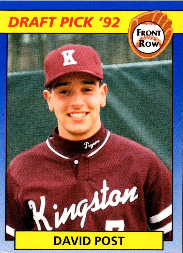 1992 Front Row Draft Picks David Post #70