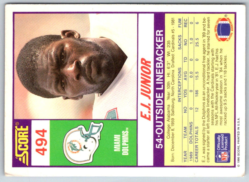1990 Score E.J. Junior