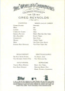 2008 Topps Allen & Ginter Greg Reynolds