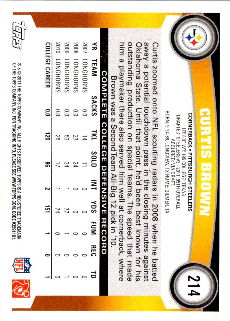 2011 Topps Curtis Brown