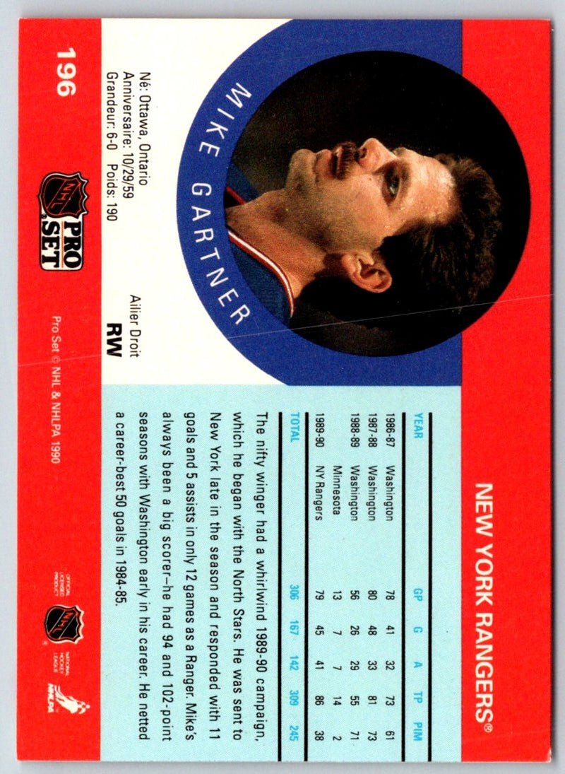 1990 Pro Set Mike Gartner