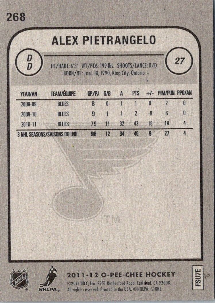 2011 O-Pee-Chee Alex Pietrangelo