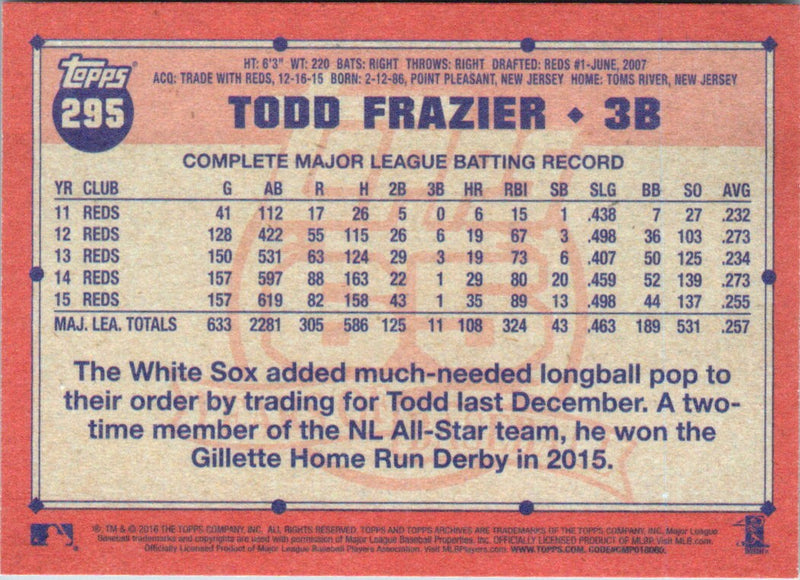 2016 Topps Archives Todd Frazier