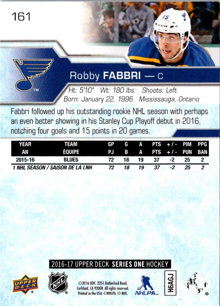 2016 Upper Deck Robby Fabbri