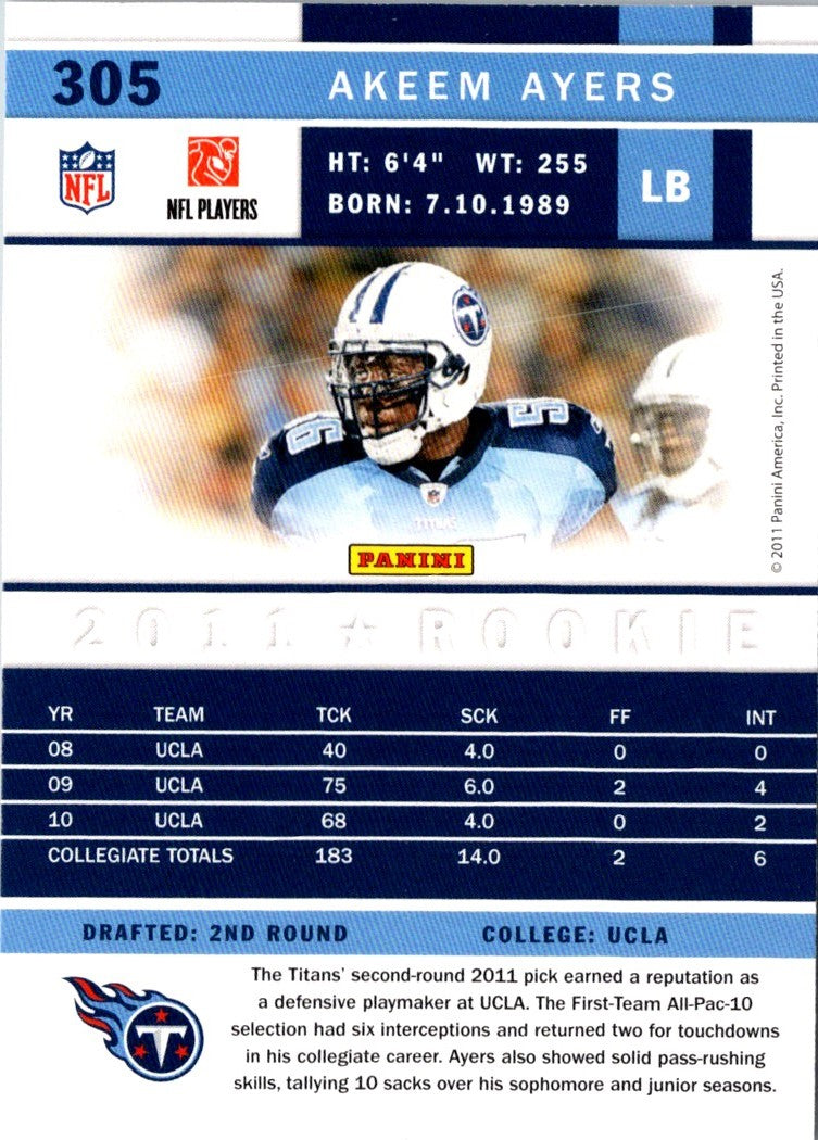 2011 Score Akeem Ayers