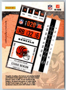 2010 Panini Threads Triple Threat Carson Palmer/Chad Ochocinco/Cedric Benson