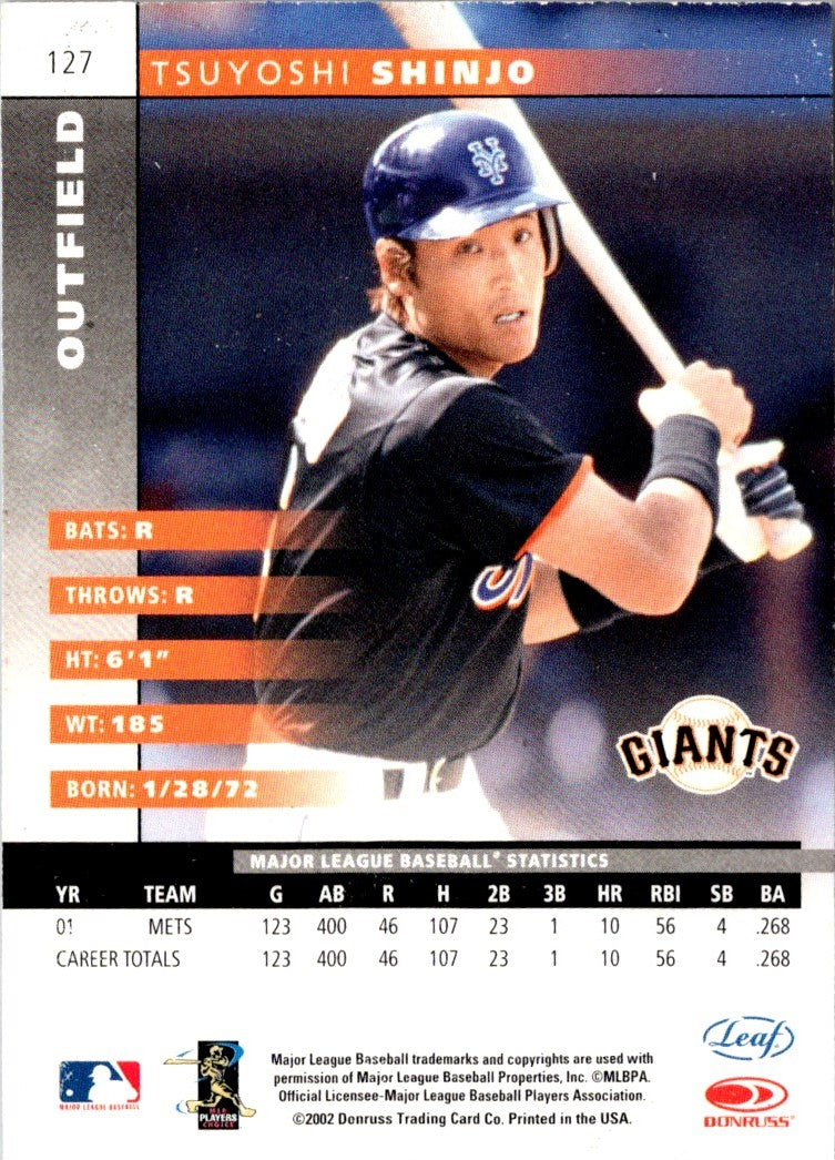 2002 Leaf Tsuyoshi Shinjo