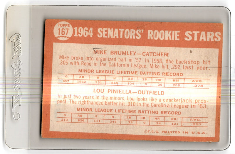 1964 Topps Mike Brumley/Lou Piniella