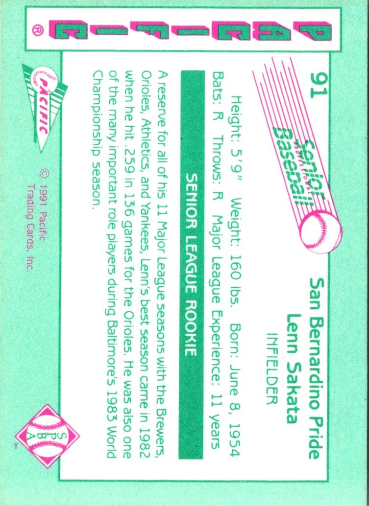 1991 Pacific Senior League Lenn Sakata