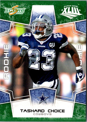 2008 Score Super Bowl XLIII Tashard Choice #402