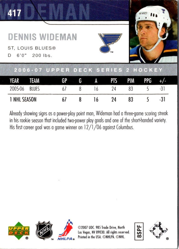 2007 Upper Deck Dennis Wideman