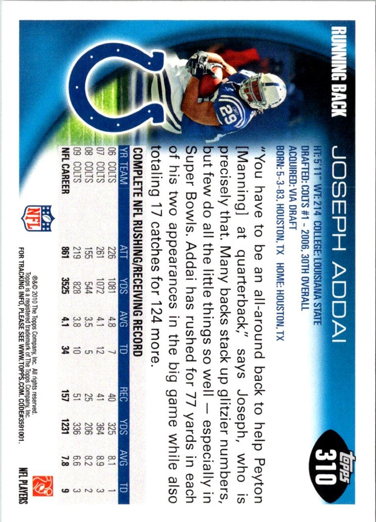 2008 Topps Joseph Addai