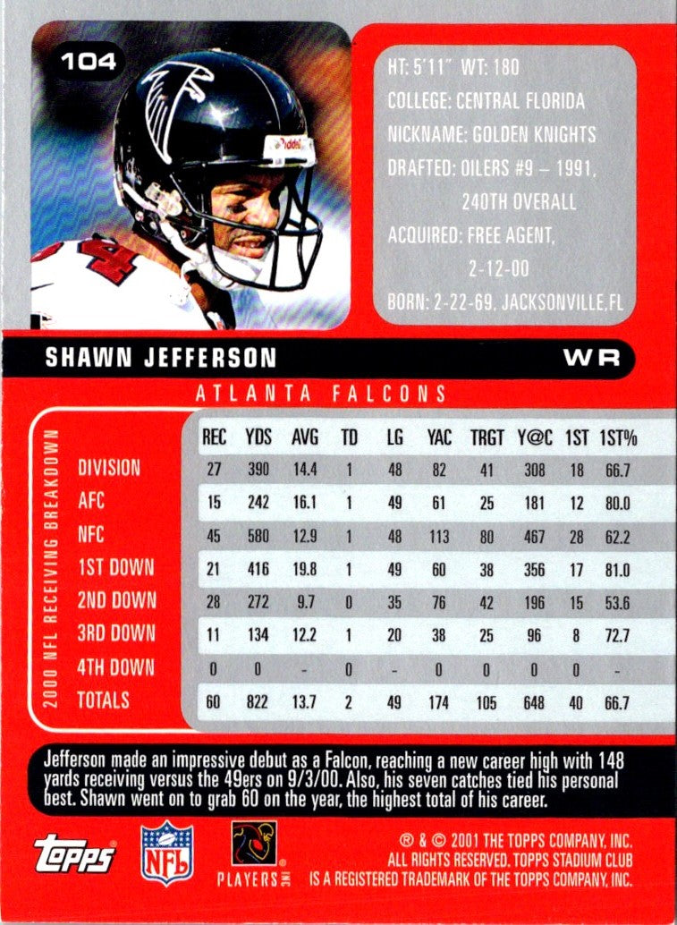 2001 Topps eTopps Shawn Jefferson