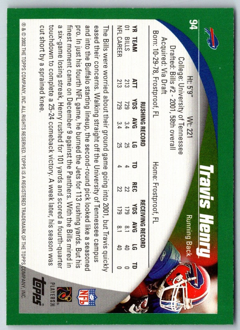 2002 Topps Travis Henry