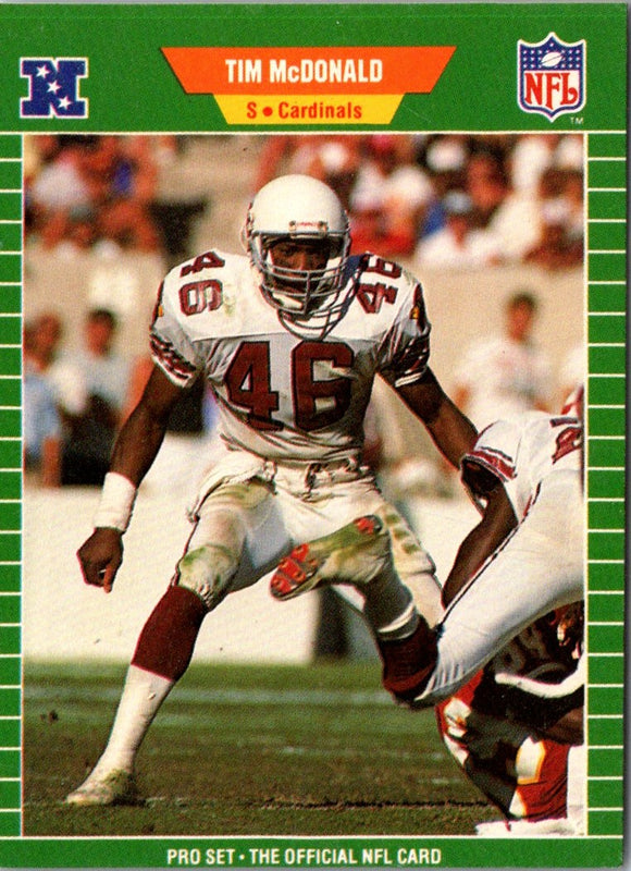 1989 Pro Set Tim McDonald #329 Rookie