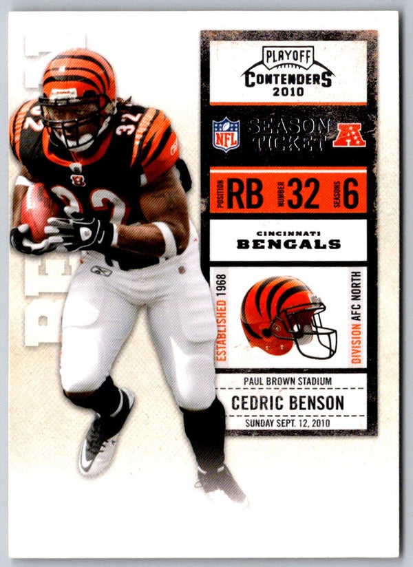 2010 Panini Threads Triple Threat Carson Palmer/Chad Ochocinco/Cedric Benson #10