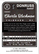 2017 Donruss Charlie Blackmon