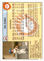 1992 Front Row Draft Picks Jon Zuber #97