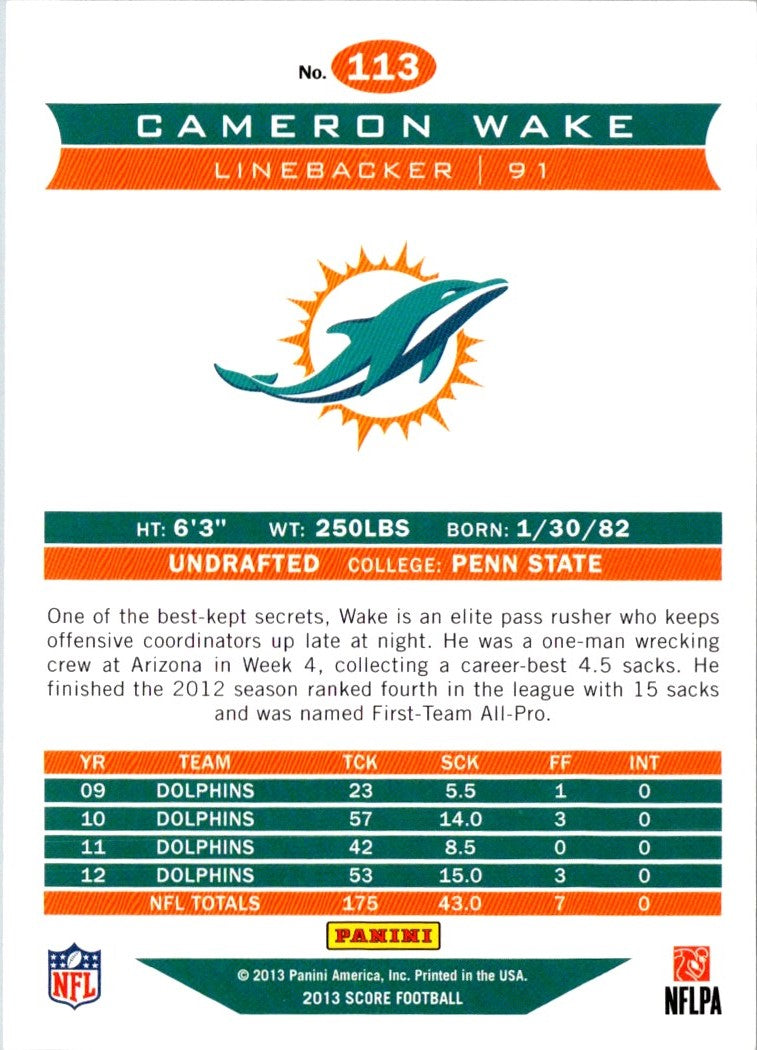 2013 Score Cameron Wake