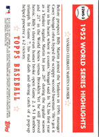 2002 Topps Ticket to History Sweepstakes 1952 World Series Game 1 #NNO