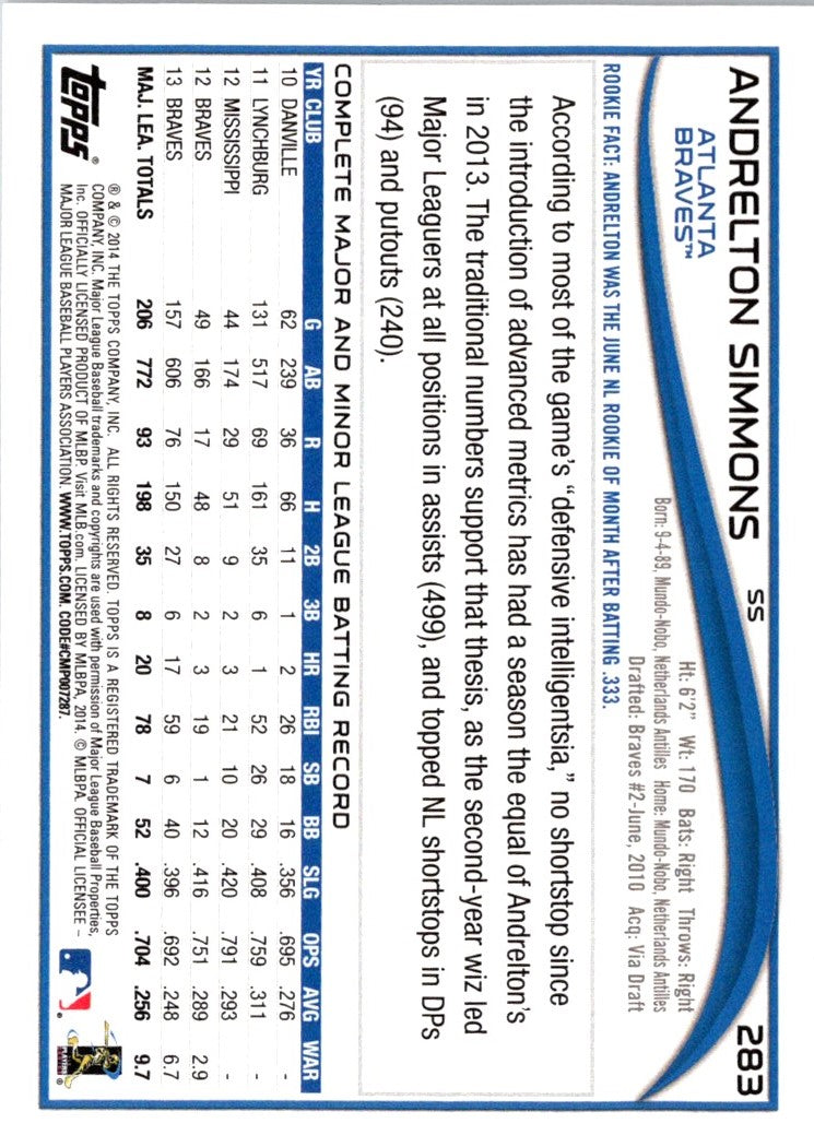 2014 Topps Andrelton Simmons