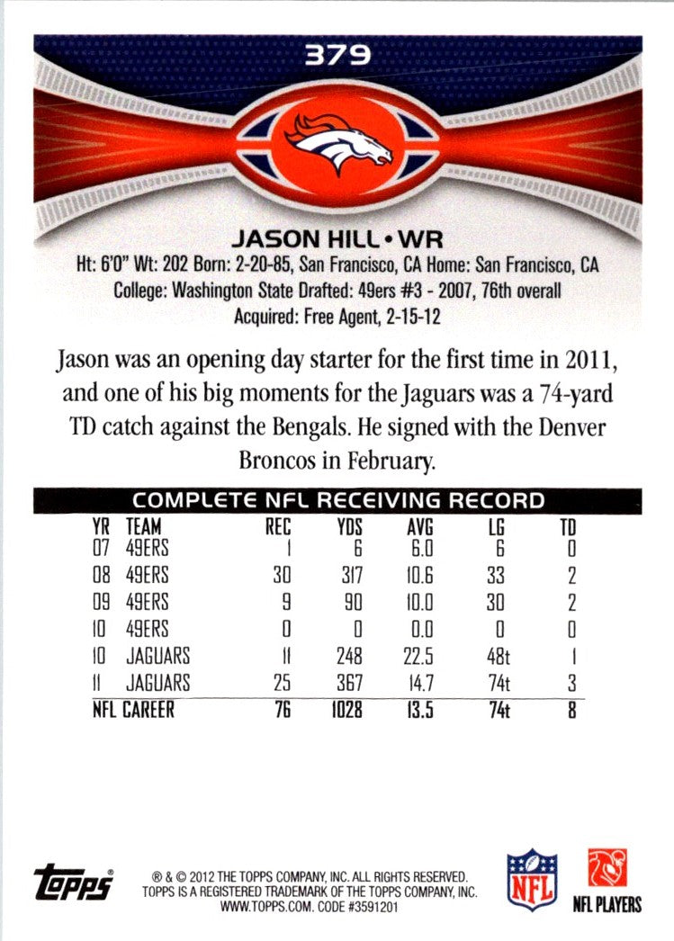 2012 Topps Jason Hill