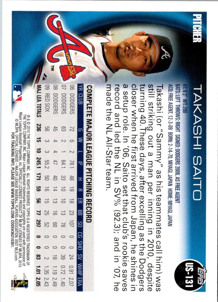 2010 Topps Update Takashi Saito