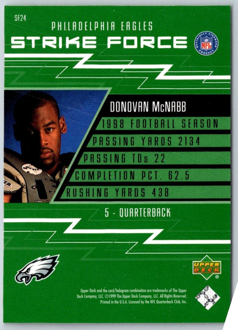 1999 Upper Deck Strike Force Donovan McNabb