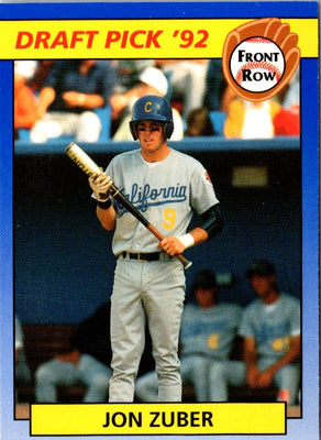 1992 Front Row Draft Picks Jon Zuber #97