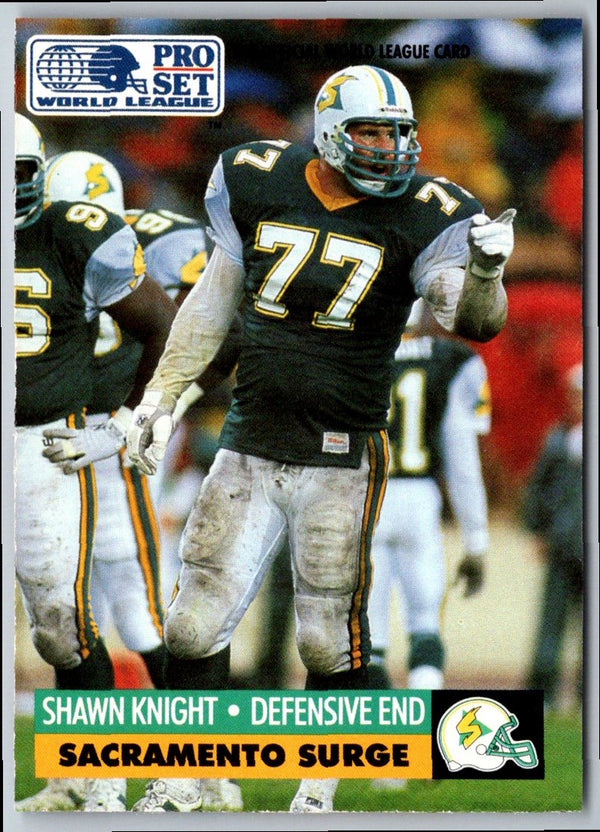1991 Pro Set WLAF Inserts Shawn Knight #29