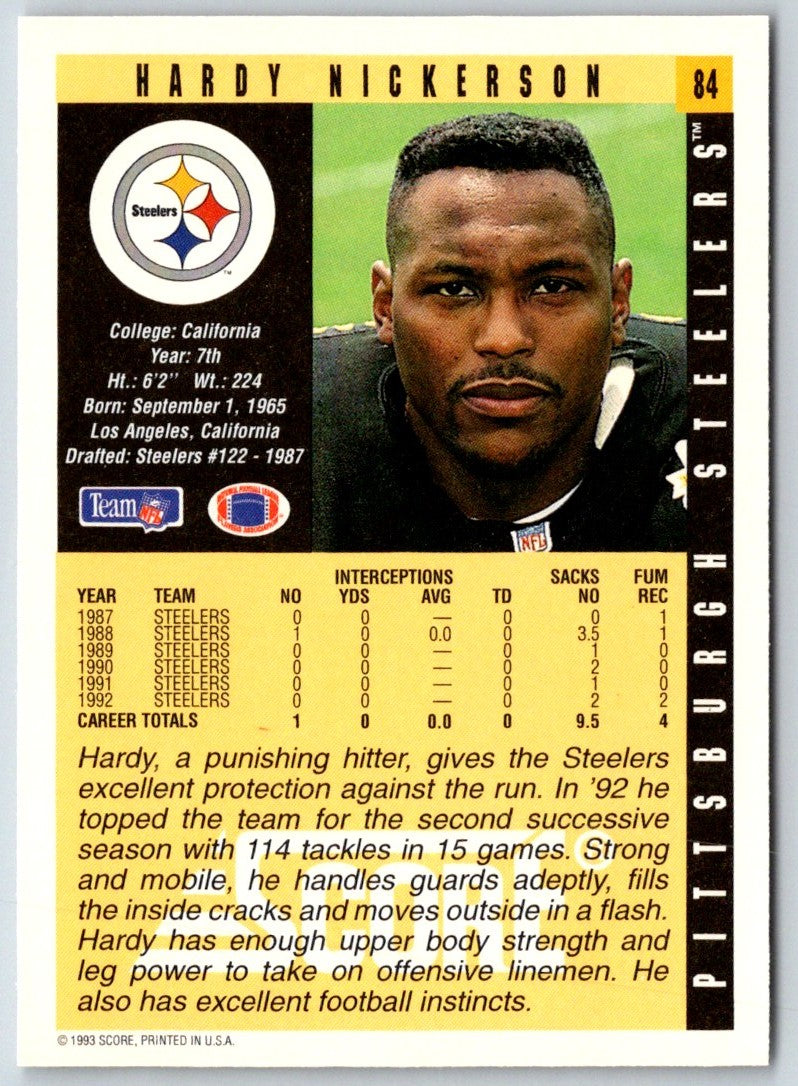 1993 Score Hardy Nickerson