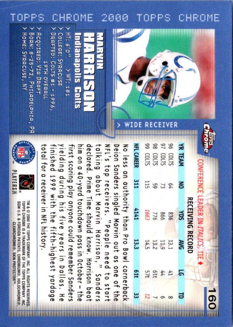2000 Topps Chrome Marvin Harrison