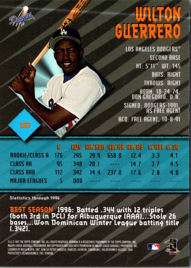 1997 Bowman's Best Wilton Guerrero