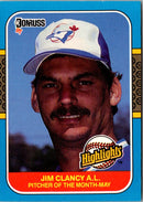 1987 Donruss Highlights Jim Clancy