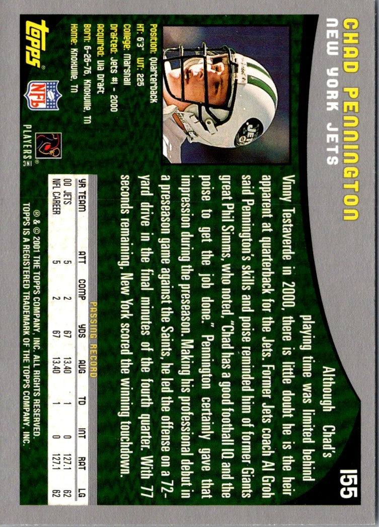 2001 Topps Chad Pennington