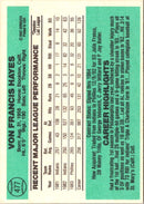 1984 Donruss Von Hayes