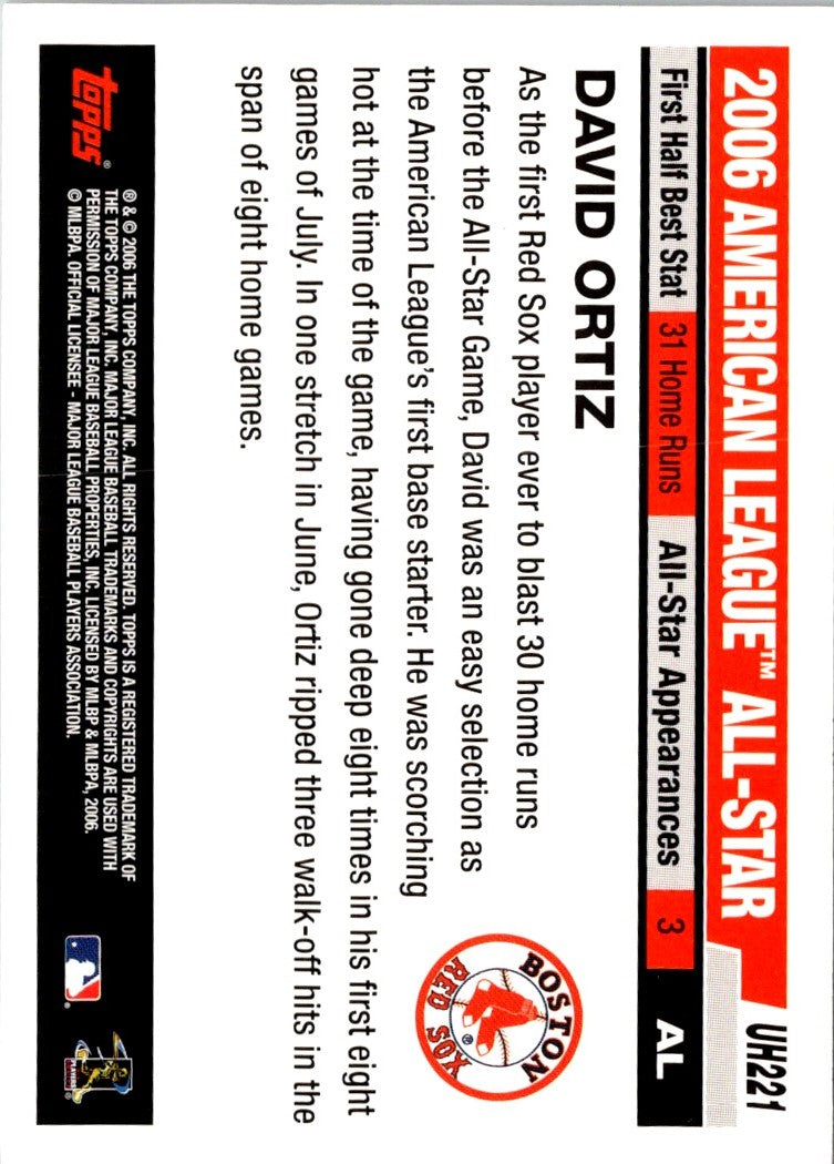 2006 Topps Updates & Highlights David Ortiz