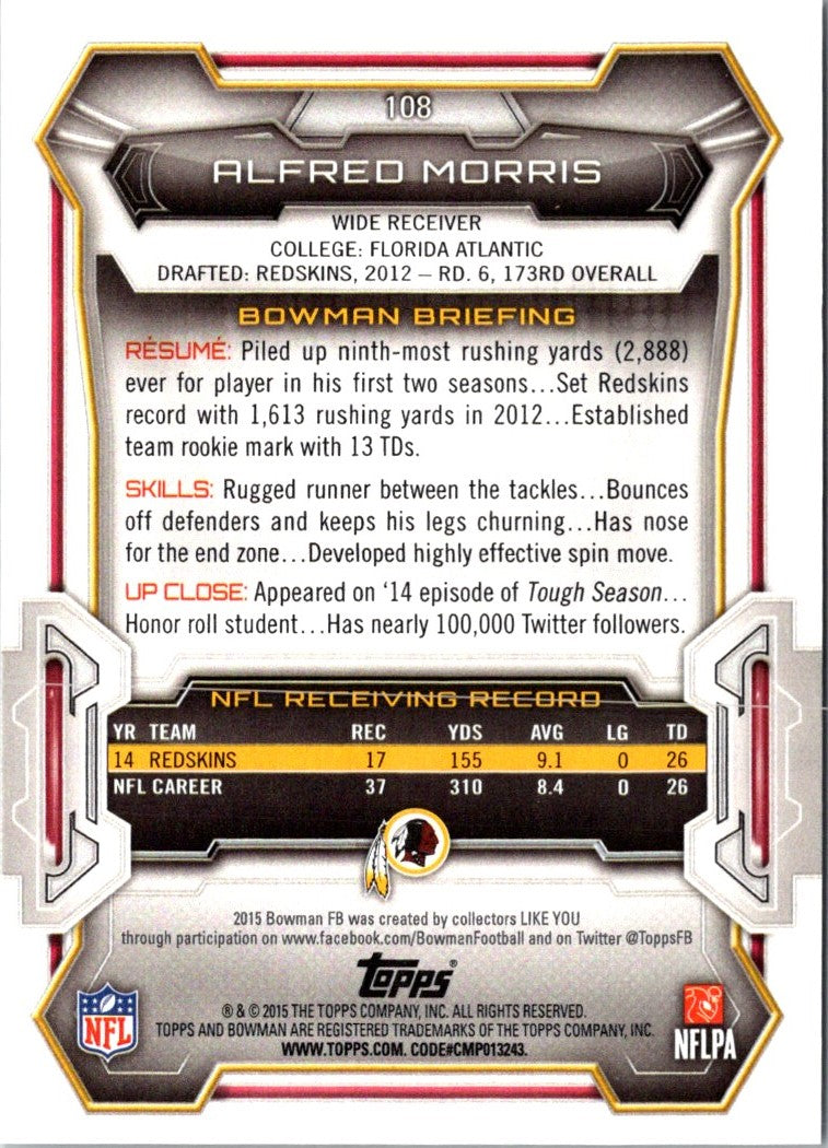 2015 Bowman Alfred Morris