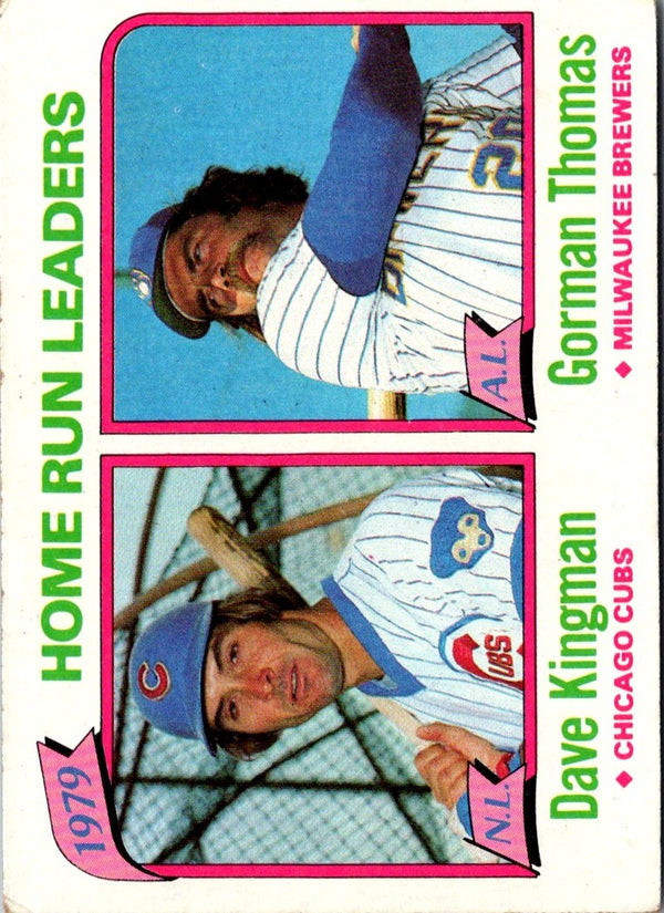 1980 Topps 1979 Home Run Leaders - Dave Kingman/Gorman Thomas #202
