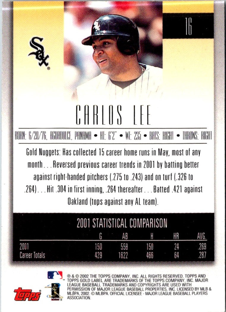 2002 Topps Gold Label Carlos Lee