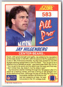 1990 Score Jay Hilgenberg