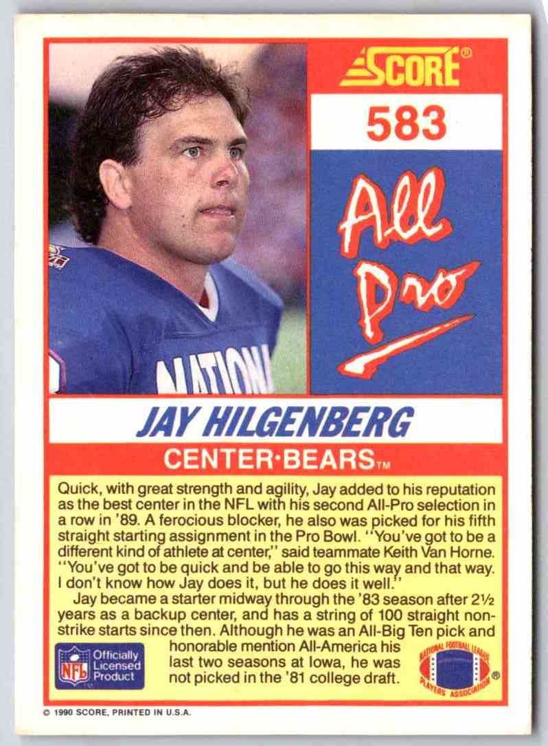1990 Score Jay Hilgenberg