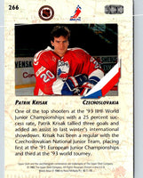 1993 Upper Deck Patrik Krisak #266 Rookie