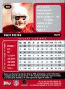 2001 Stadium Club David Boston