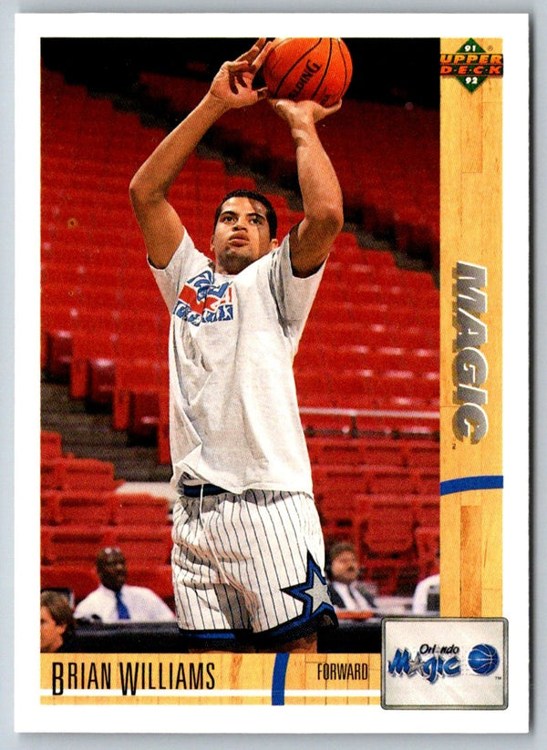 1991 Upper Deck Brian Williams #499 Rookie
