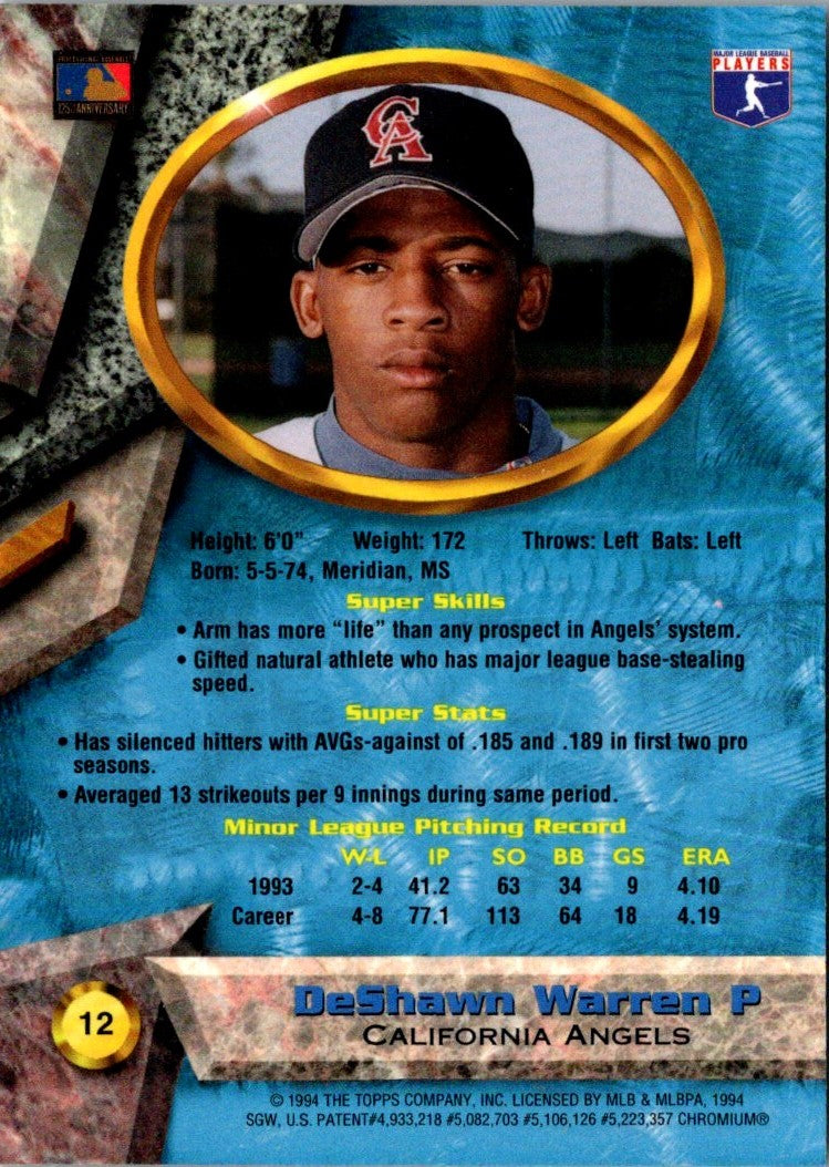 1994 Bowman's Best DeShawn Warren