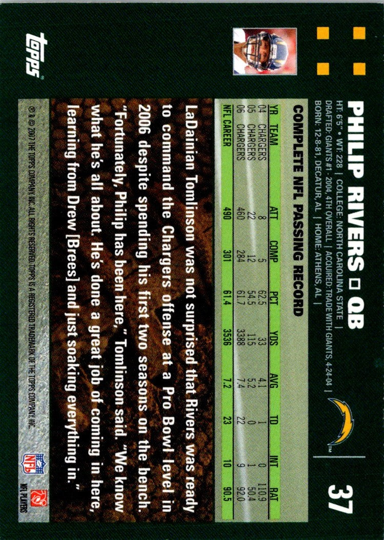 2007 Topps Philip Rivers
